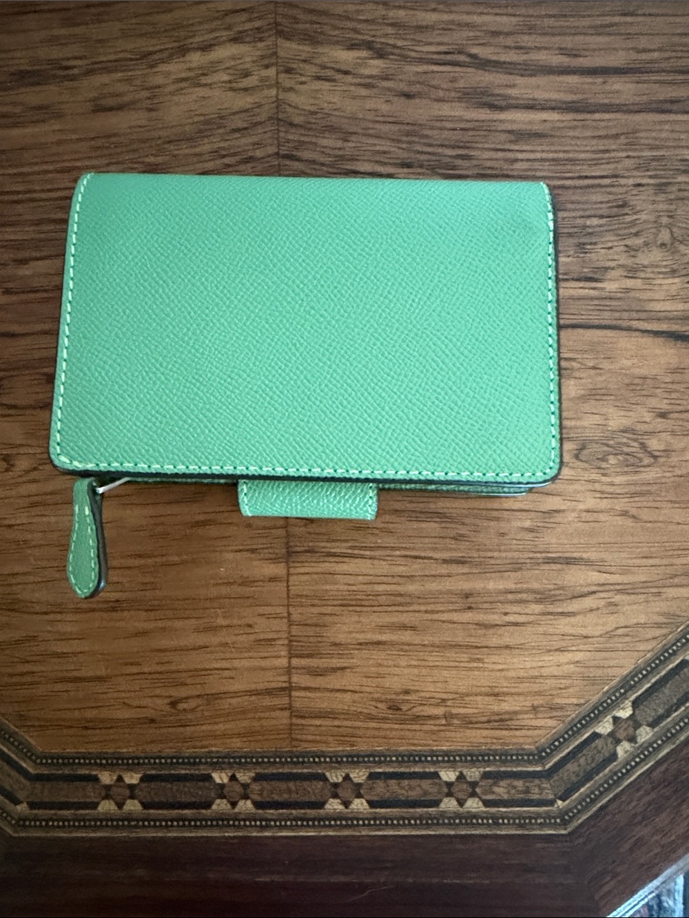 NWT Coach Mint Green Leather Snap Wallet - Picture 2 of 8